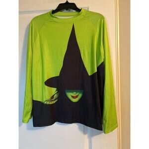 VGUC Women's Wicked Long Sleeve T Shirt Elphaba Wicked Witch Size Large